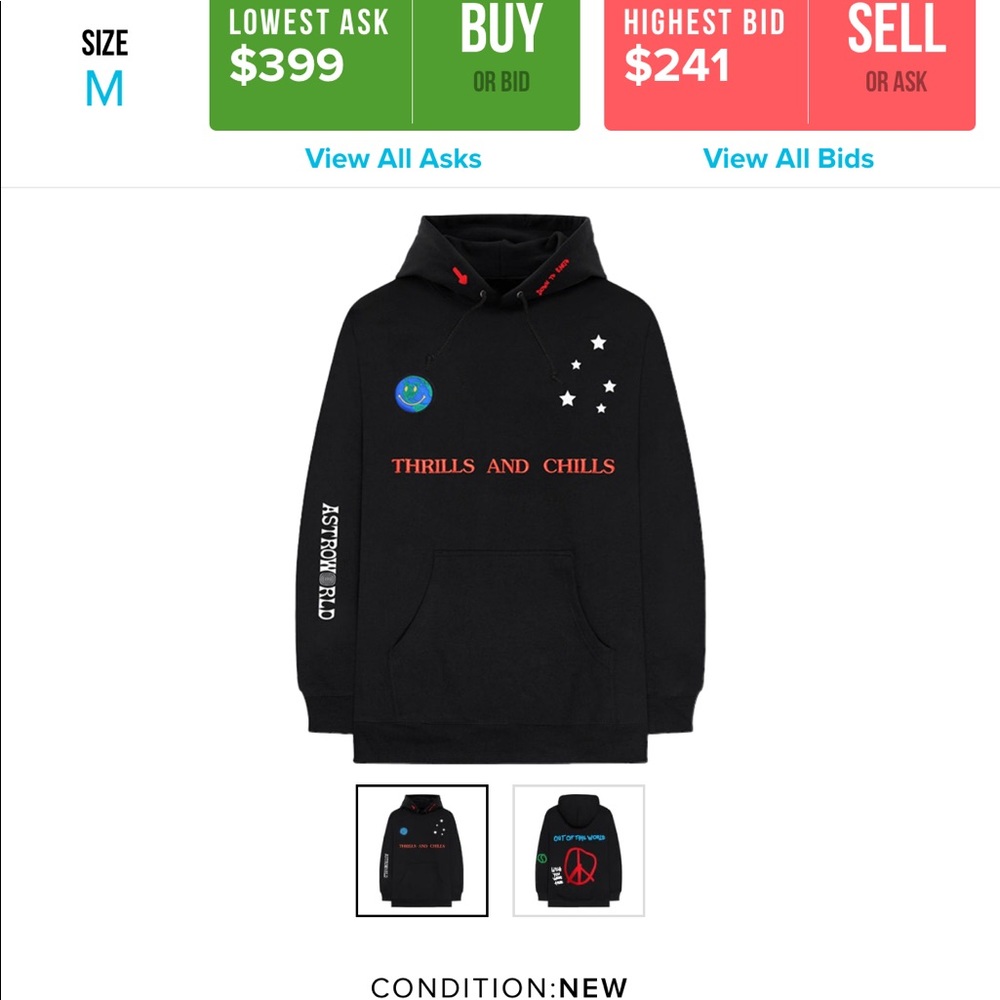 Travis Scott Astroworld Thrills and Chills Hoodie